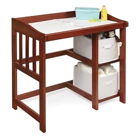 Cherry Changing Table with Desk Conversion