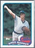 1989 Topps #240 Greg Maddux of the Chicago Cubs - MLB Baseball Trading Card Sports Collectible