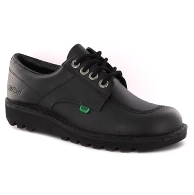 Kickers Kick Lo W Core Black Leather Mens Shoes