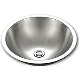IMAGE OF Houzer CVT-1645-1 Opus 14-5/8-Inch Diameter Self Rimming Stainless Steel Lavatory Sink