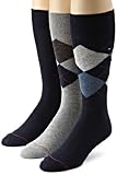 Tommy Hilfiger Mens 3 Pack Argyle Crew Socks