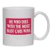 HE WHO DIES WITH THE MOST SLOT CARS WINS Mug for Coffee / Hot Beverage (choice of sizes and colors)