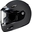 HJC Solid Youth Boys CS-YSN Snocross Snowmobile Helmet - Matte Black