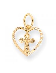 Solid 10k Yellow Gold Cross Religious Charm 0.53 gr.