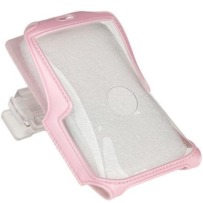 PCMICROSTORE Brand Rim BlackBerry 8800 8830 PDA Smart Phone Pink Neoprene Protective Case Cover with Removable Belt Clip
