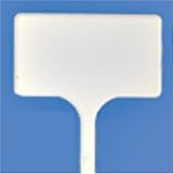 24cm Flat T Labels x10 White
