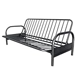 ORE International Twin-Size Black Metal Futon Frame