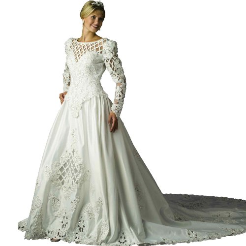 Wedding Dress Gown - White Bridal Gown by Sean Collection (B8000) White