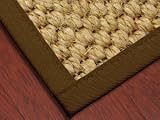 Tanzania Sisal Rug - Brown, Non-slip Natural Latex Backing - 9 Sizes Available