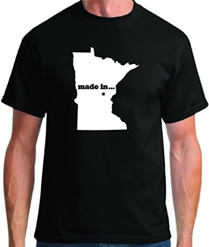 Made in Minnesota Home State Mens Fashion T-Shirt (X-Large)