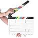 Professional Studio Camera Photography Video Acrylic Clapboard Dry Erase Director Film Movie Clapper Board Slate with Color Sticks(9.6x11.7