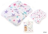 Anucci Soft Fleece White Dressing Gown with Spots or Stars HT121