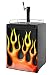 Kegerator Skin - Metal Flames (fits medium sized dorm fridge and kegerators)