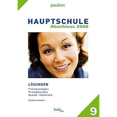 Pauker. Die Lernhilfen: Hauptschule Abschluss 2008 Klasse 9, Niedersachsen, L�sungen