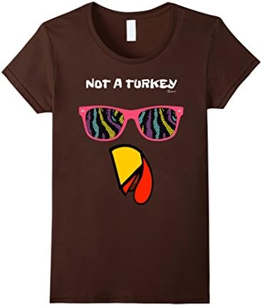 Women's Thanksgiving TShirt Not A Turkey In Disguise Shirt Eat Vegan Medium Brown