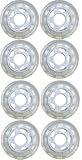 Clear White Hub Inline Skate Wheels 72mm 78A INDOOR