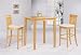 Kitchen & Housewares : 3pc Maple Finish Wood Pub Bar Table 2 Stool Set