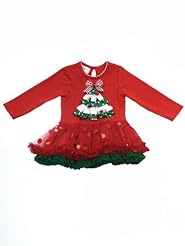 Girls Tiered Chiffon/Cotton/Polyester/Spandex  Dress