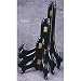 Wood Plate Stand - Black - 5 Inch