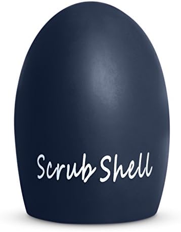 SCRUB SHELL Makeup Silicone Brush Cleaner Scrubber Tool Foundation Cosmetic Brush Cleaning Tool Washing Glove Cleansing Face Brush Makeup Treatment Tool BrushEgg 5 COLORS - BLACK