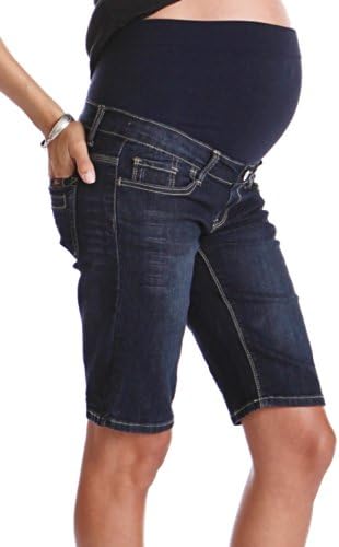 Lilac Maternity Denim Bermuda Shorts