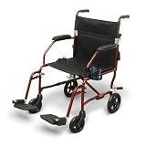 Super Lightweight 14.8 lbs Medline Freedom Transport Wheelchair 300 lb Capacity Chair