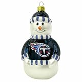 NFL Tennessee Titans Blown Glass Snowman Ornament