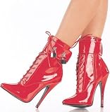Domina-1023 Lace Up Ankle Boot With 3 Interchangeable Ankle Cuffs