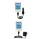 Essential Kit for the ViewSonic V36 - includes Car and Wall Charger with Rapid Charge Technology - Gomadic Brand w/ TipExchange Technology