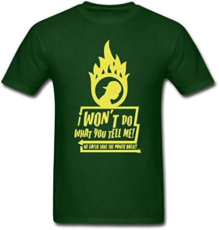DCR Custom I Wont Do What You Tell Me for Men's Forest green T-Shirts M