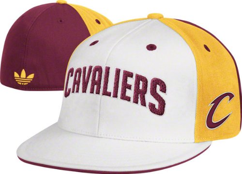 Cleveland Cavaliers adidas Originals Three The Hard Way Flat Brim Flex Hat