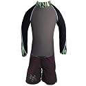 Pipeline UV Sun Protective Boys 2 Piece Set: Long Sleeve Top (Rashguard) & Shorts (UPF 50+)