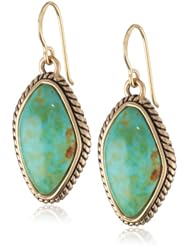 Barse "Basics" Genuine Turquoise Abstract Drop Earrings