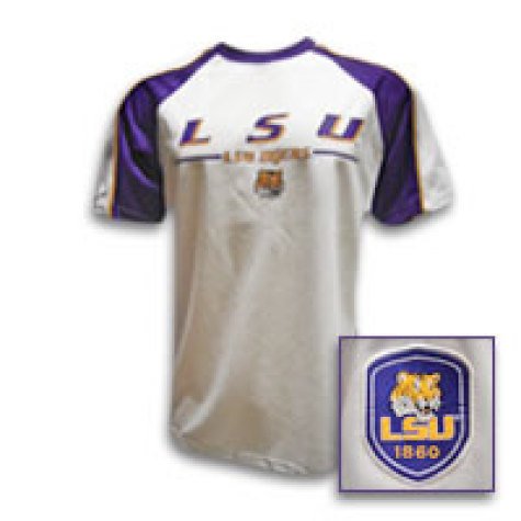 Buy Men's Louisiana State University Tigers S S 'Arsenal' White Team Color Tshirt