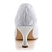Elegantpark EP11013-25 Women Pumps Peep Toe Mid Heel Lace Satin Bridal Wedding Shoes