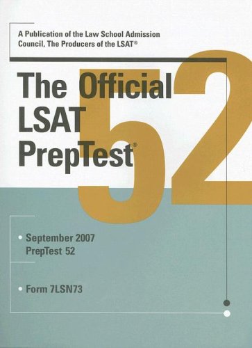 City Travel Guides Discounted  Books : The Official LSAT PrepTest 52 (Official LSAT PrepTest)