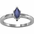 14K White Gold Iolite Ring