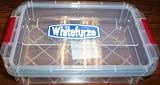 Whitefurze 0.5 Litre Clip Top Hobby Storage Box - Pencil Box Craft Storage
