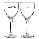 Hortense B. Hewitt Wedding Accessories Mr. and Mrs. Wine Glasses, Set of 2