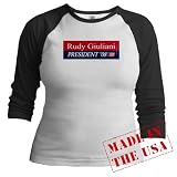 Rudy Giuliani for President Friends Jr. Raglan by CafePress