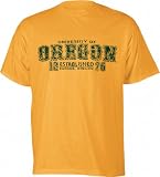 Oregon Ducks Gold Established Date Cube T-Shirt