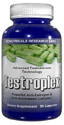 TestroPlex - 90 Capsules Anti-Estrogen & Anti-Aromatase Complex Testosterone Booster Tribulus Chrysin