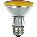 Sunlite 25065-SU 50PAR20/HAL/FL/Y 50-watt, Halogen PAR20 Reflector Bulb, Yellow
