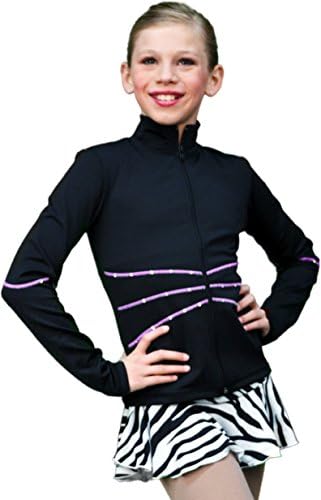 Chloe Noel Figure Skating Swirls Jacket J37 Purple Adult Small