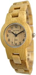 Tense Maplewood Round Bracelet Unique Rare Wood Watch L7103M