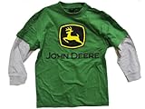 John Deere Youth Longsleeve Double Layer T Shirt Green 5 6