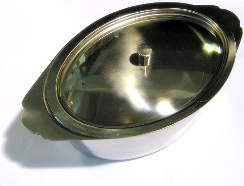 Casserole Dish w/Cover, 40 Ounce, St. Steel