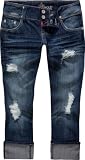 ALMOST FAMOUS Rhinestone Back Womens Denim Capris