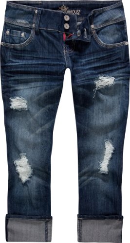 ALMOST FAMOUS Rhinestone Back Womens Denim Capris product image