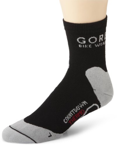 Gore Bike Wear Countdown Thermo Socks (Pack of 3), Black/White,8.0-9.5